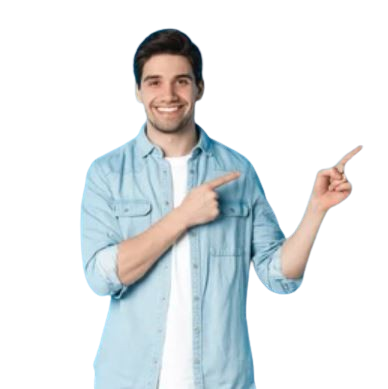 person pointing left